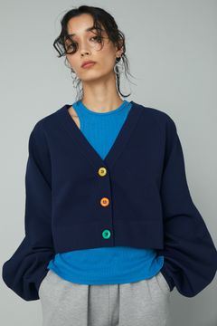 ショートカーディガン - Short cardigan- NAVY