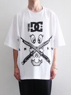 SHORT SLEEVE WIDE TEE COLLAB WITH DC SHOES ANARCHY - WHITE