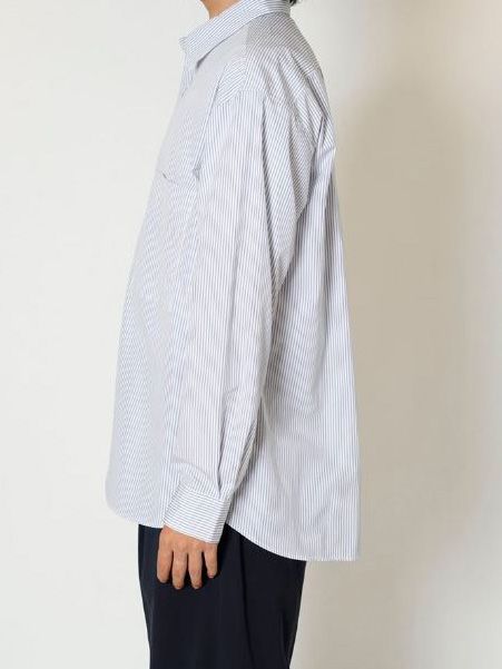 トーマスメイソン ストライプ レギュラー シャツ - T.M. STRIPE REGULAR COLLAR L/S SHIRT[WHITE STRIPE]