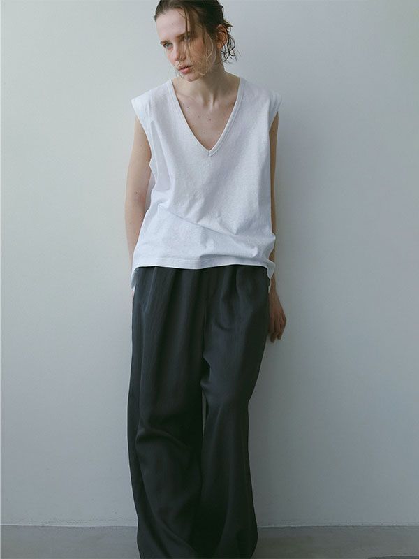 ヘンプコットンスリーブレスプルオーバー - WHITE