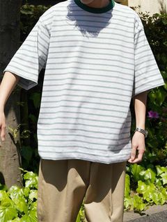 マルチボーダー ショートスリーブ ティーシャツ - MULTI BORDER S/S T-SHIRT GREEN