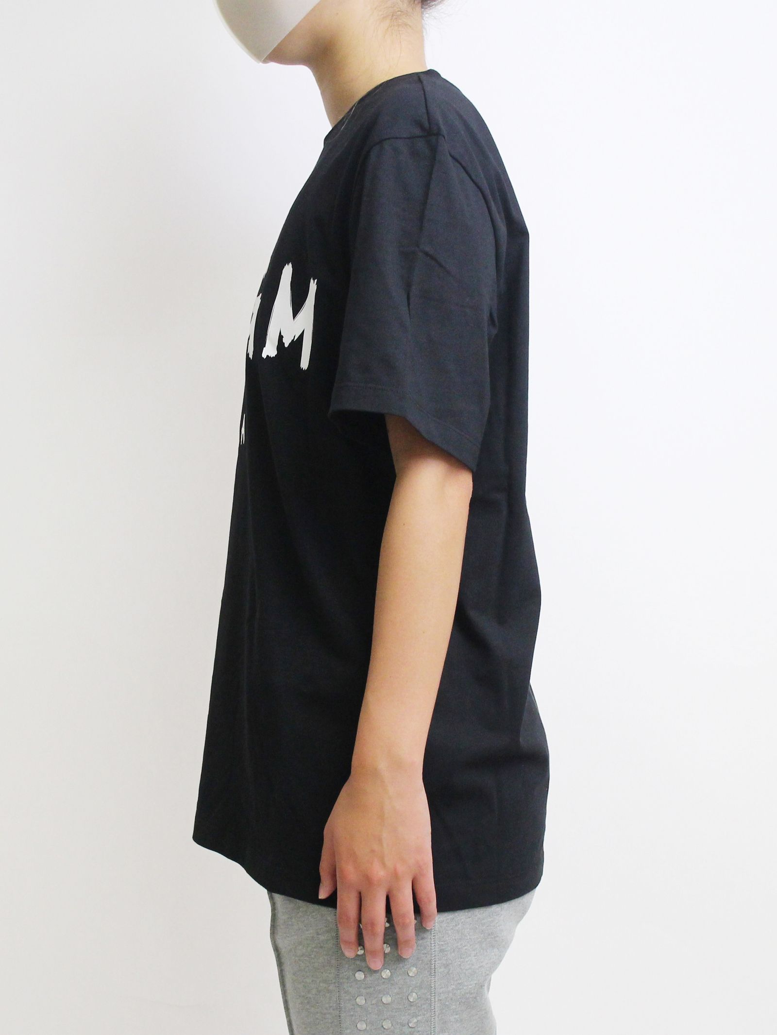 ロゴプリントTシャツ - PAINT BRUSHED LOGO T-SHIRTS - BLACK - Black - XS