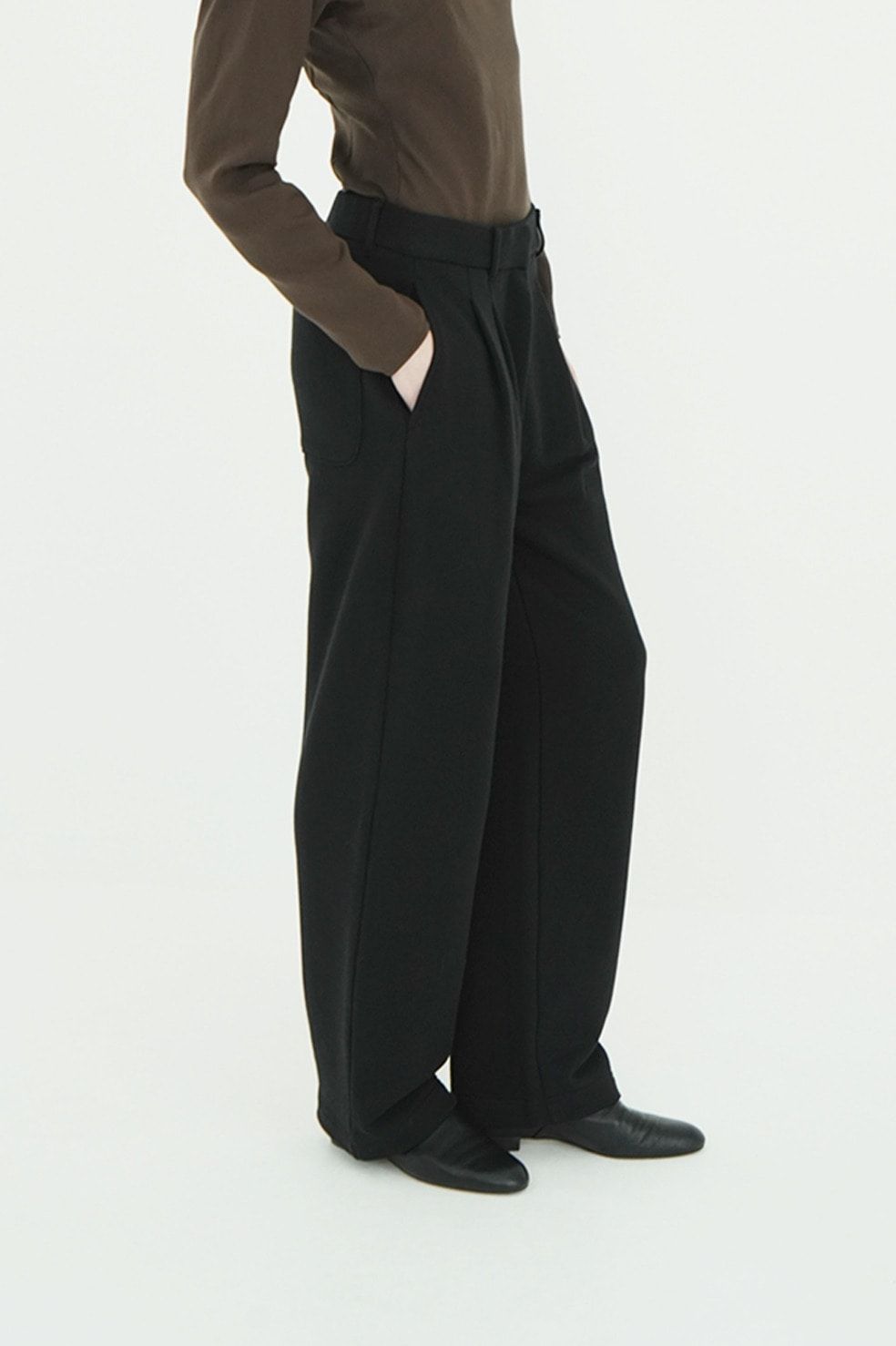 ツータック スウェットパンツ - TWO TUCK SWEAT PANTS (BLACK)