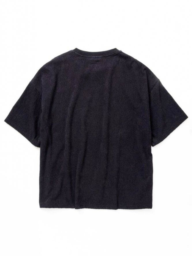 ルーズTシャツ - 1ミリパイル TF Lose T-Shirt (1mm Pile) - black