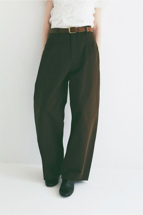 ローウエストバレルパンツ -  LOW WAIST BARREL PANTS (BROWN)