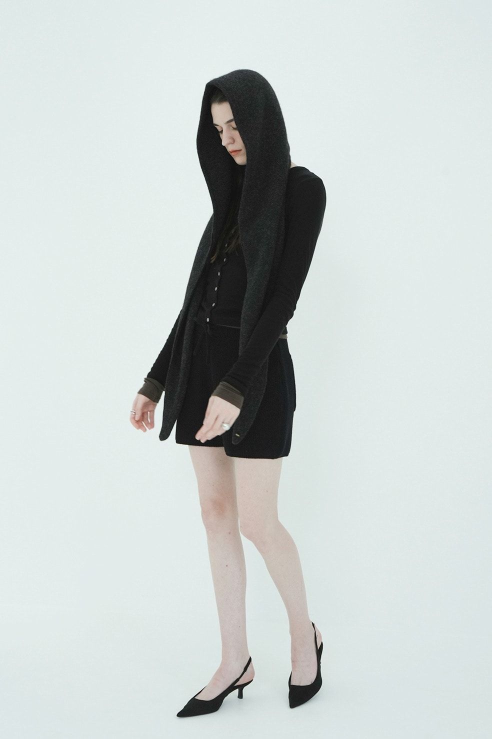 ソフトシアーレイヤードトップス - SOFT SHEER LAYERED TOPS(BLACK)