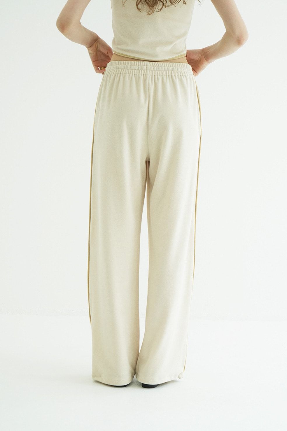 パイルセットアップ - PILE CONTRAST LINE SET UP (IVORY)