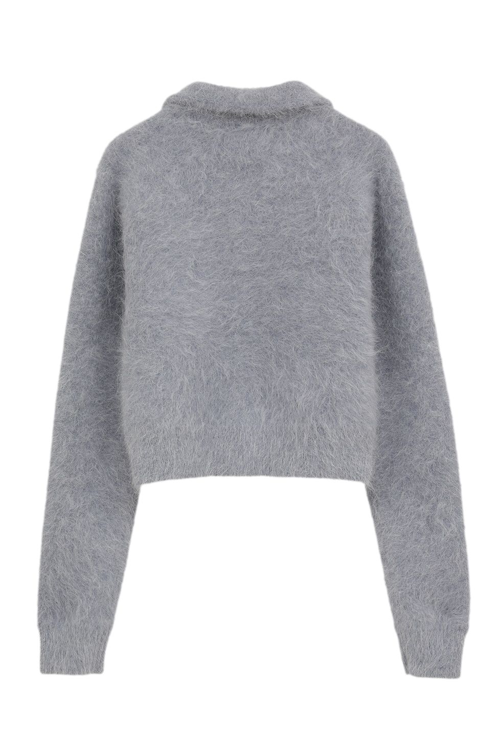 アンゴラニットカーディガン - ANGORA SHORT KNIT CARDIGAN (BLUE)
