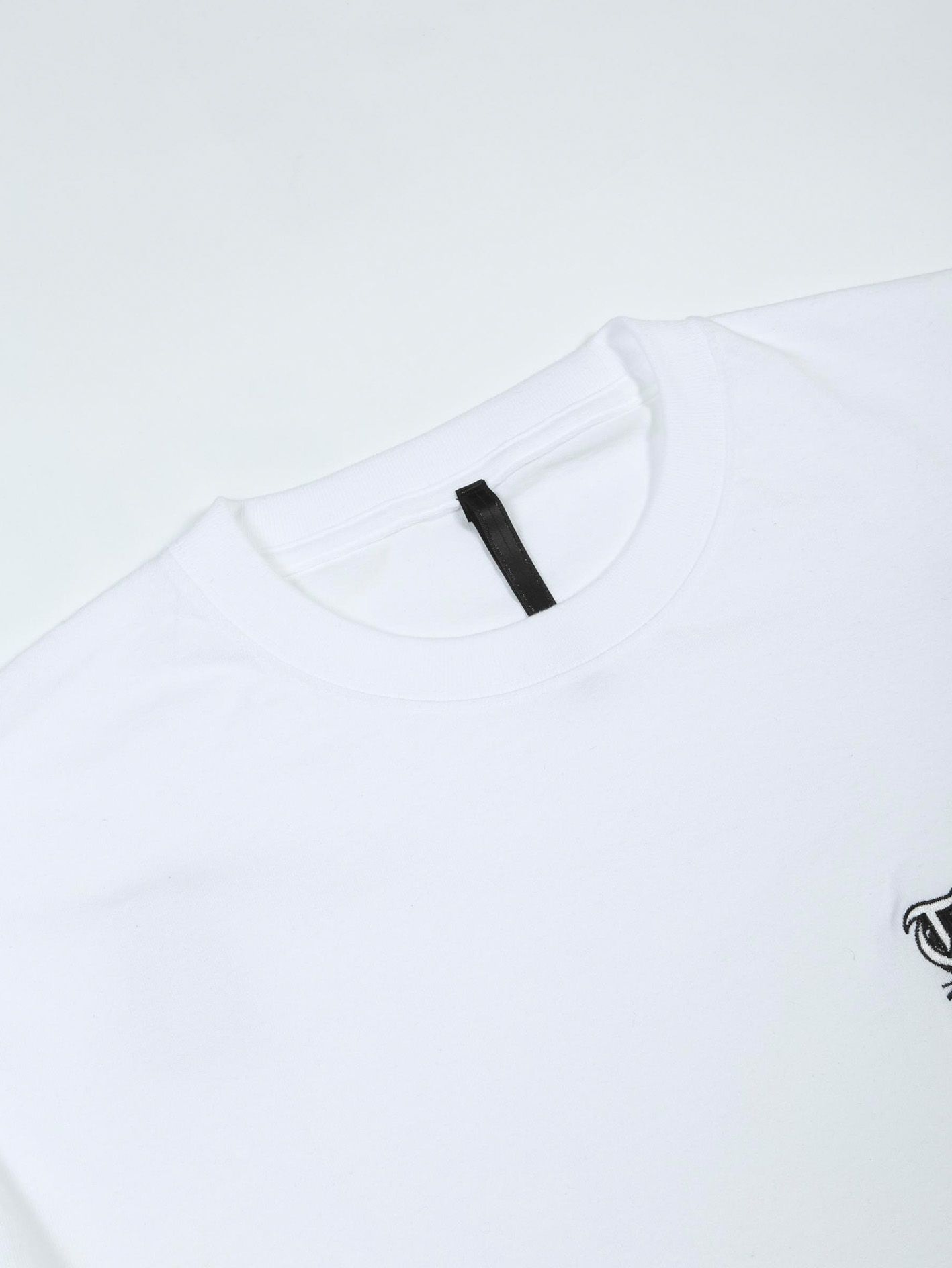 ロゴ刺繍ロングスリーブTシャツ - Embroidery Long Sleeve T Shirt - WHITE