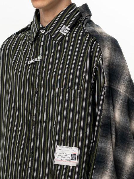 フロント バック ドッキング シャツ - Front Back Docking Long Sleeve Shirt (BLACK)