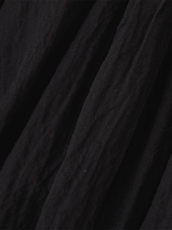 オフショルダーボリュームスリーブブラウス（BLACK)