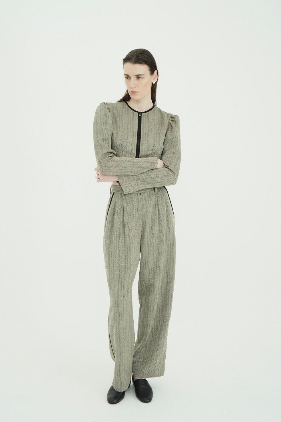 コルセットトップス -  HERRINGBONE CORSET DETAIL TOPS (MIX)