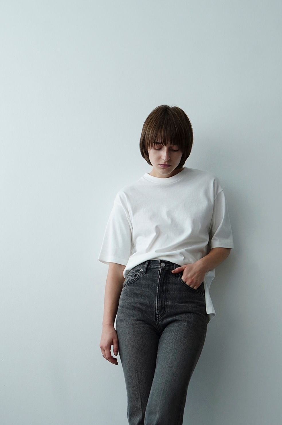 CLANE - サイドスリット カットソー - UNEVEN SIDE SLIT T-SHIRT