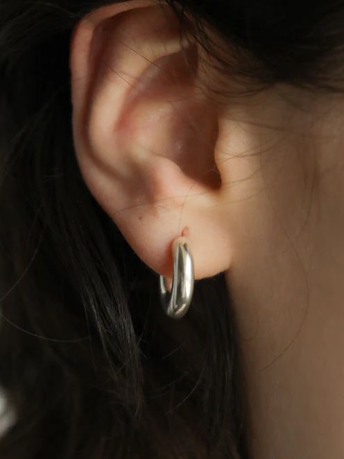 【両耳用】ベーグルピアス SV シルバー シンプル デザイン ユニセックス アクセサリー
