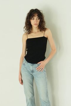 カップ付きキャミソール - THIN CODE CAMISOLE - BLACK