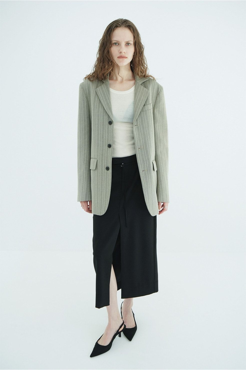 ヘリンボーン柄 テーラードジャケット - HERRINGBONE TAILORED JACKET (MIX)