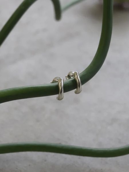 【両耳用】ポレンピアス SV シルバー シンプル デザイン ユニセックス アクセサリー