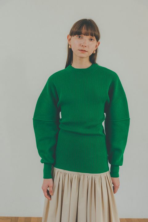 3WAY ARRANGE SEPARATE KNIT TOPS - GREEN