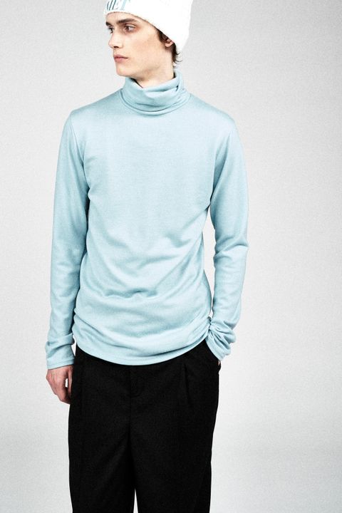 ウォッシャブル ウール タートルネック カットソー  - Washable Wool Turtle Neck GREEN