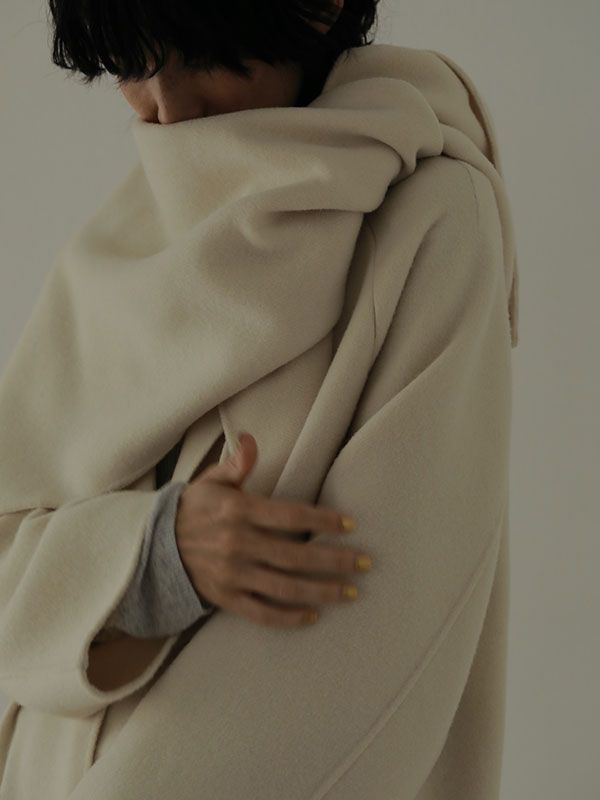 ETRE TOKYO - リバーストールロングコート - IVORY | ADDICT WEB