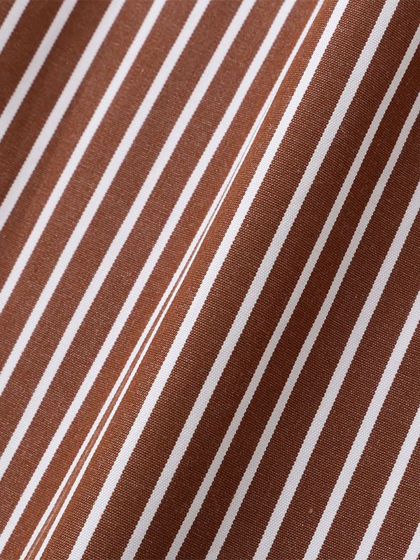 ドロストヘムコットンパンツ - BROWN