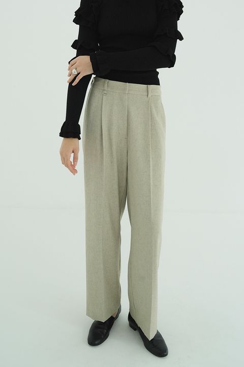 ツーウェイタックストレートパンツ - 2WAY TUCK STRAIGHT PANTS (MIX)