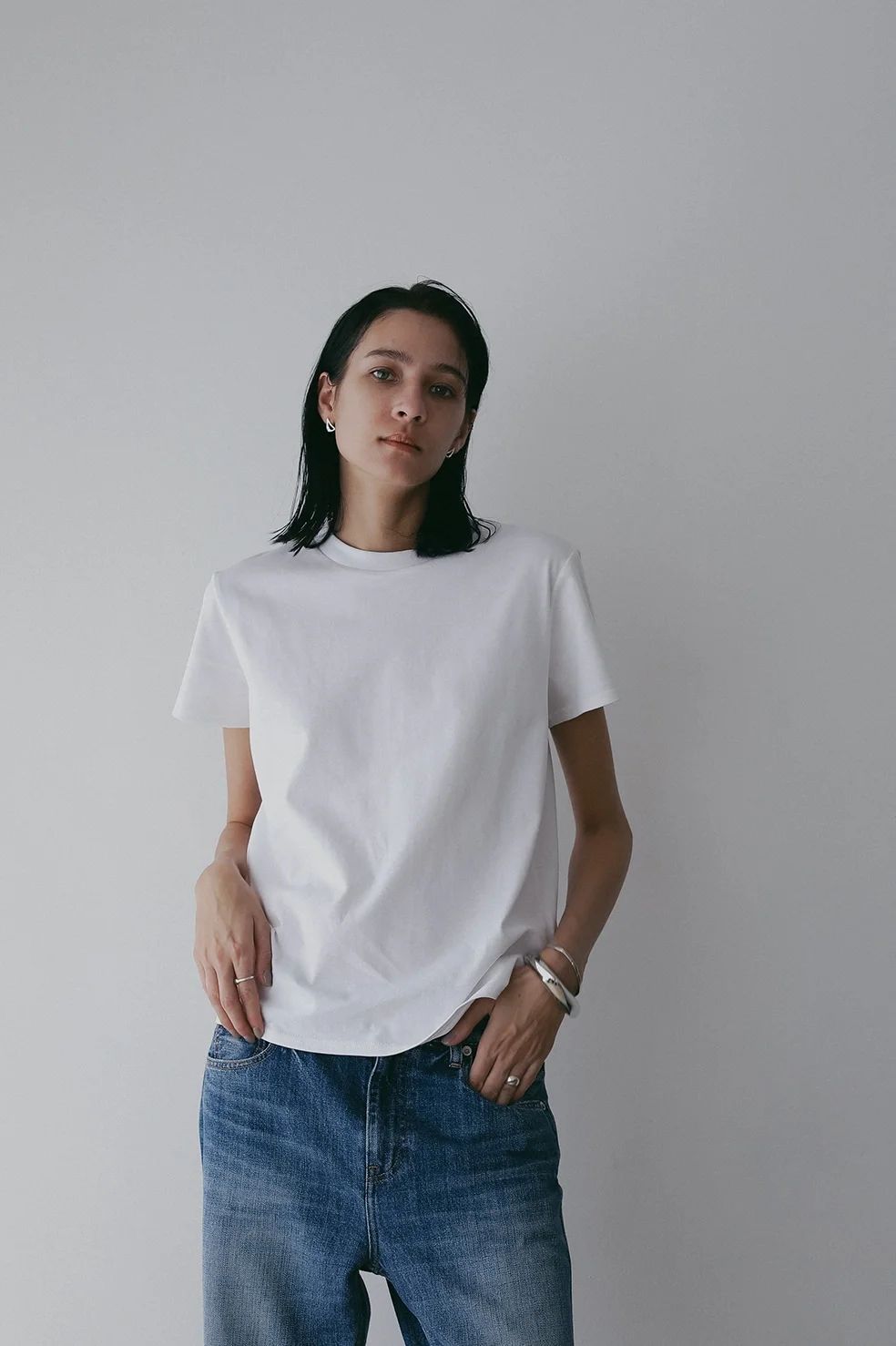 【2枚セット】ベーシックT / ロンT - 2TYPE LOGO PACK T-SHIRT WHITE