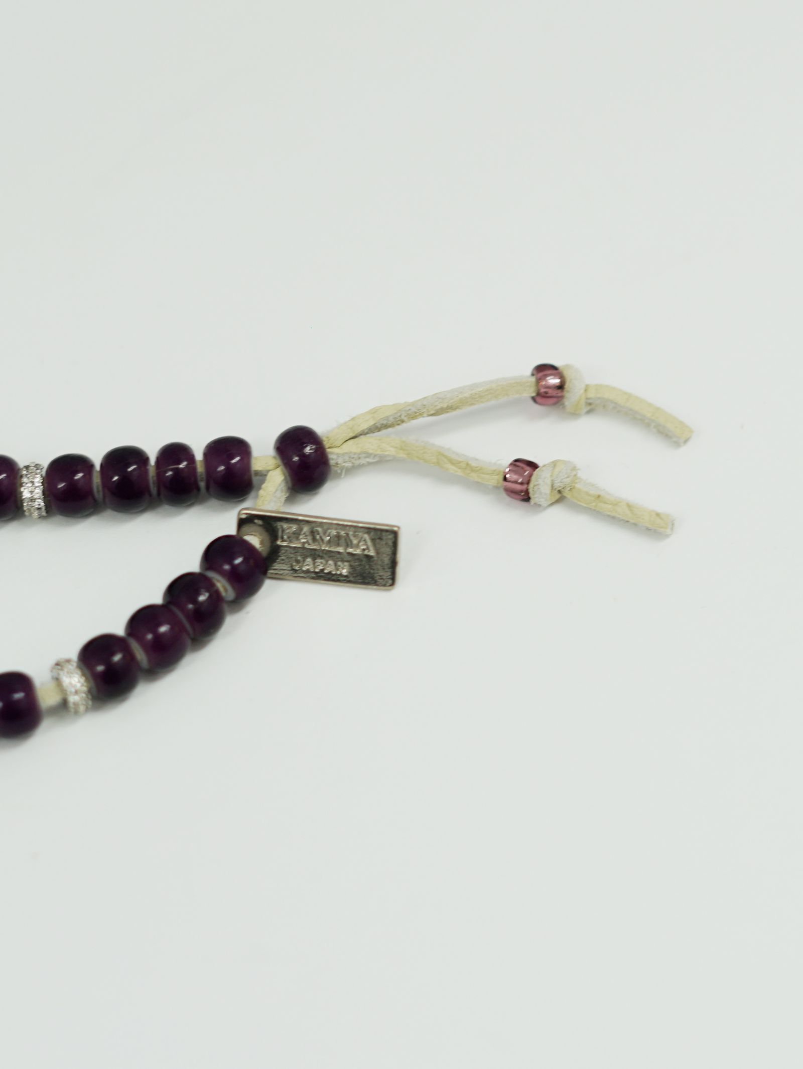 ”KMY ”BEADED BRACELET- ビーズブレスレット - PURPLE