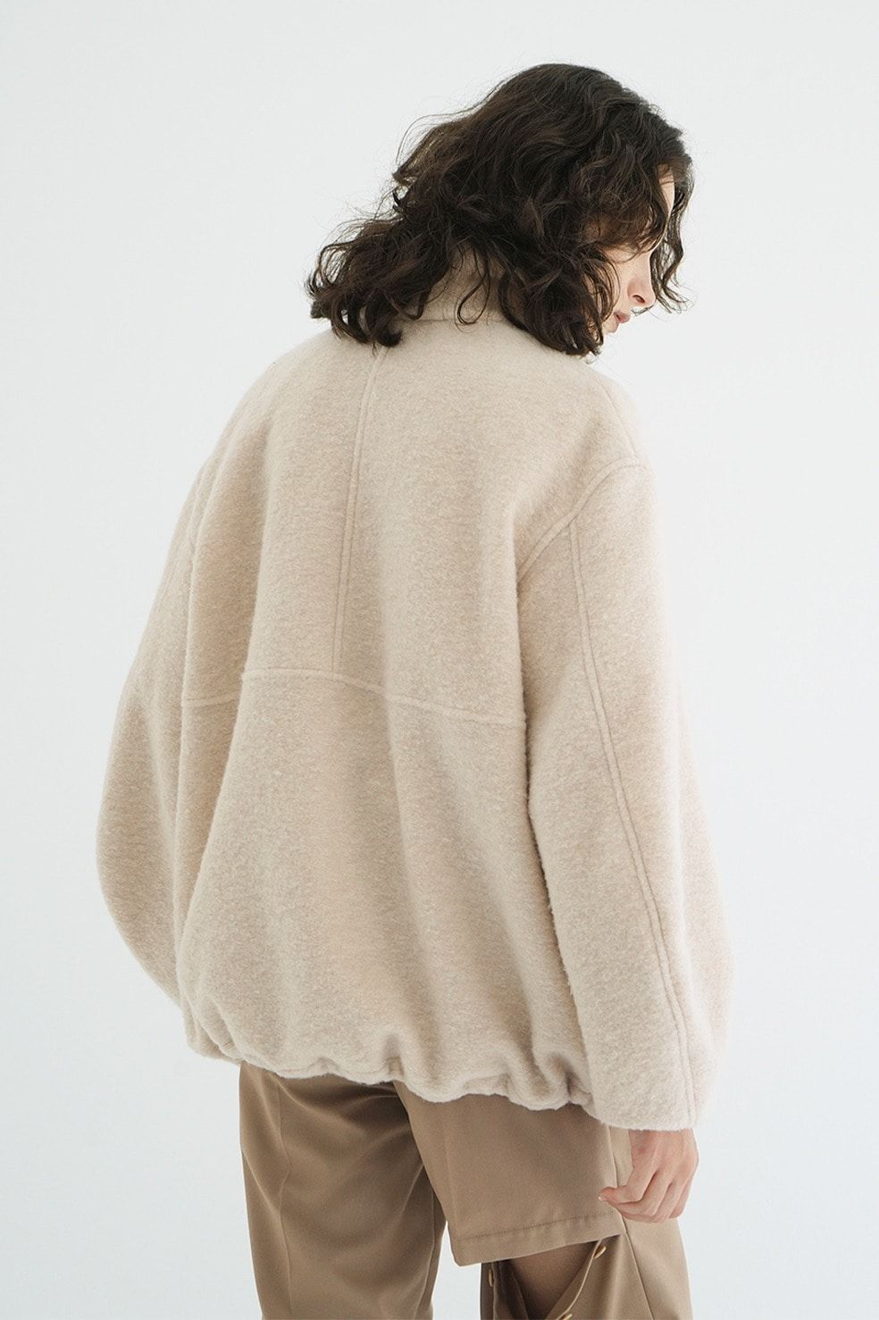 ハーフジップトップス - SLIVER HALF ZIP TOPS (IVORY)