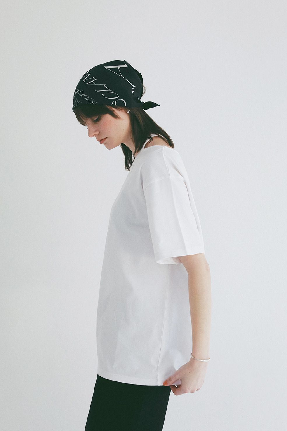 ダブルフェイストップス - W FACE NOTCHED RIB OVER TOPS (WHITE)