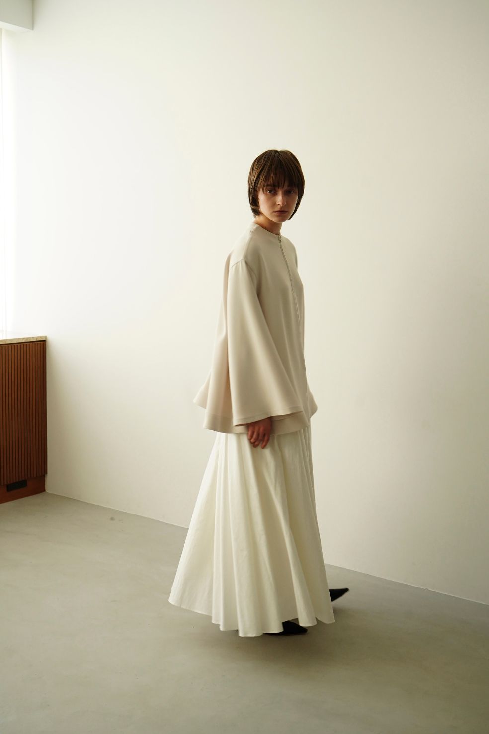 ボリューム マキシ スカート - VOLUME MAXI SKIRT WHITE