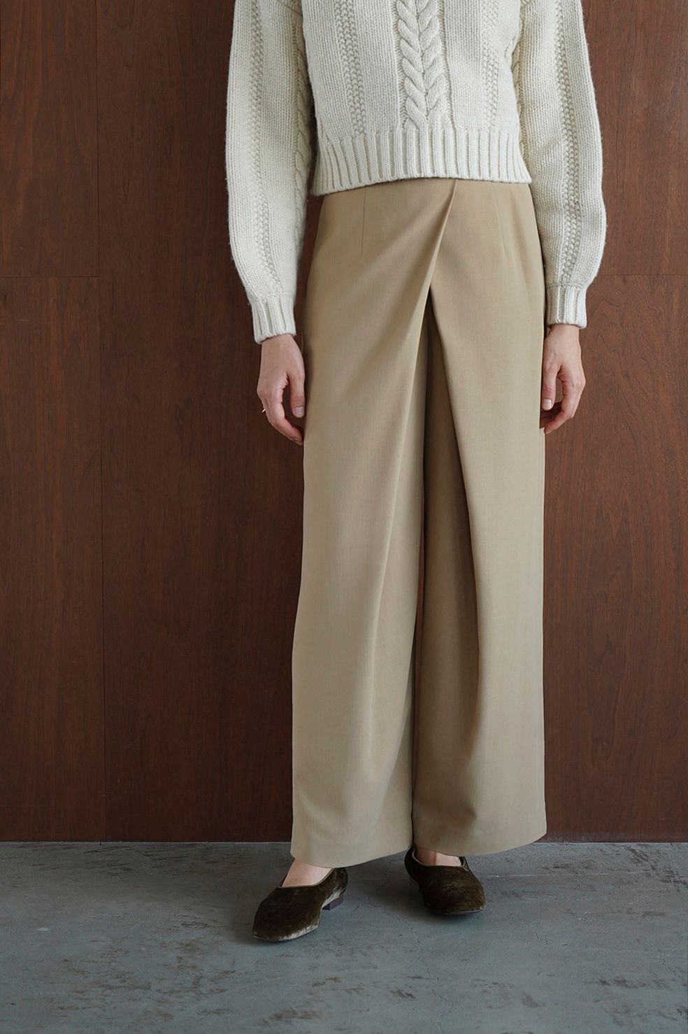 CLANE - クロス タック ワイド パンツ - CROSS TUCK WIDE PANTS