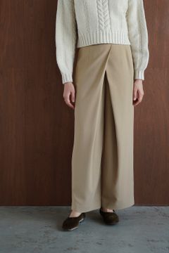 クロス タック ワイド パンツ - CROSS TUCK WIDE PANTS - BEIGE