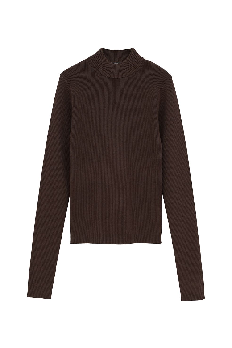 【26AW】 ハイネックリブニットトップス -  H/N RIB KNIT TOPS （BROWN）