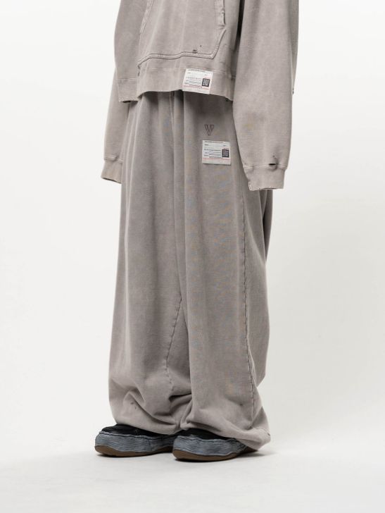 ブリーチド スウェット パンツ - Bleached Sweat Pants (KHIKI)