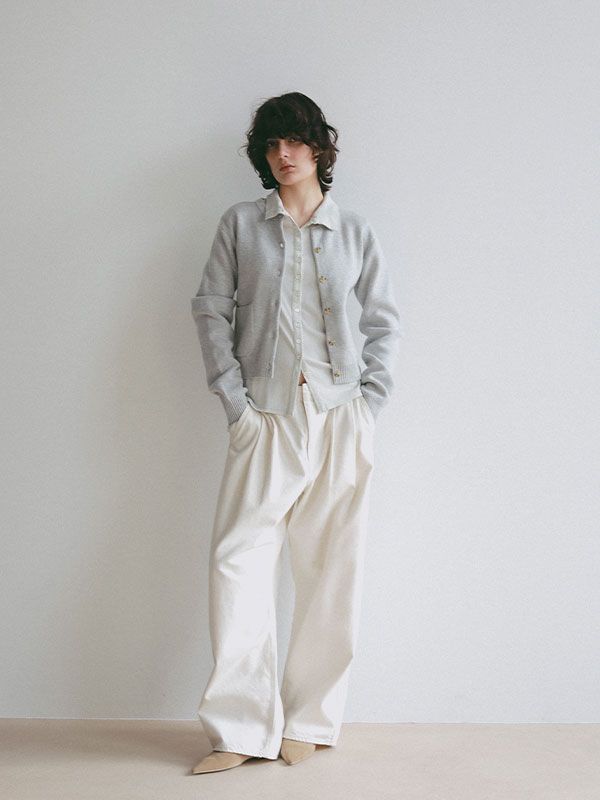 ガーゼフライスフロントオープンプルオーバー (MINT)