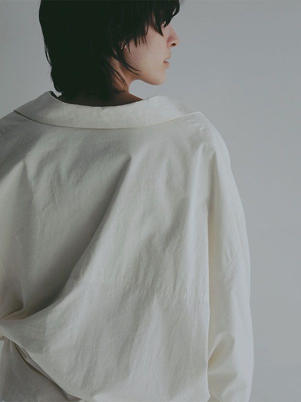 コットンシルクスキッパーシャツ - OFF WHITE
