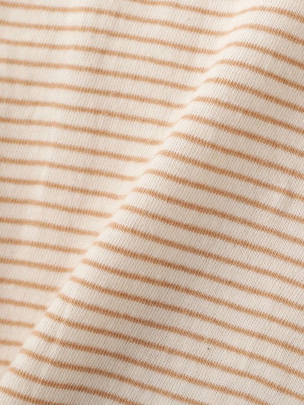 コンパクトボーダートップス - BEIGE
