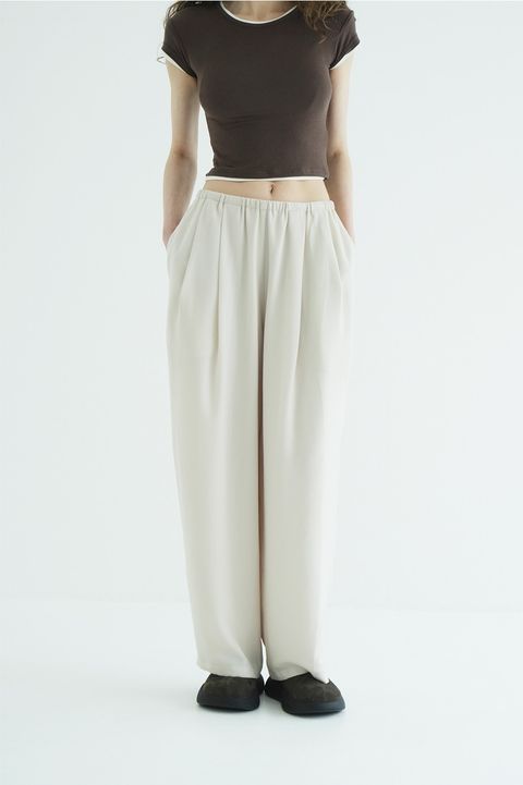 ドローストリングルーズタックパンツ - DRAWSTRING LOOSE TUCK PANTS(IVORY)