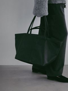 Wハンドルスウェードビッグトートバッグ （BLACK）