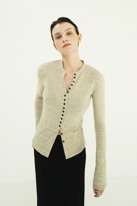 ボタンディテールカットトップス -  BUTTON DETAIL CUT TOPS (MIX)