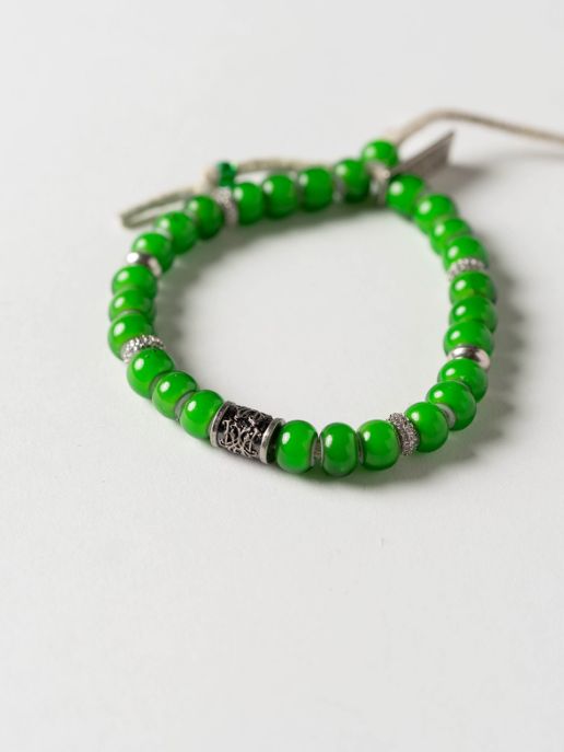”KMY ”BEADED BRACELET- ビーズブレスレット - GREEN