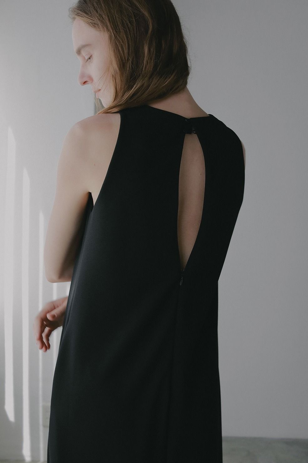 ショートブラウス+ワンピース｜SHORT BLOUSE SET ONE PIECE（BLACK)