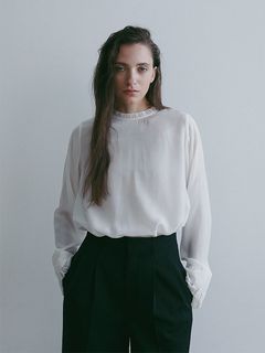 SANTEカフプリーツシャツ (WHITE)