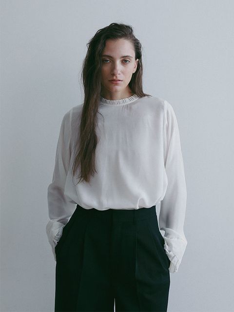 SANTEカフプリーツシャツ (WHITE)