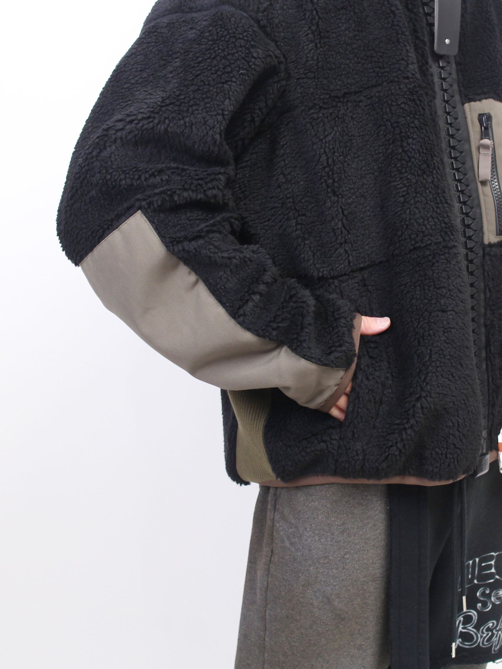 Wide Back Boa Blouson Black - ボアブルゾン