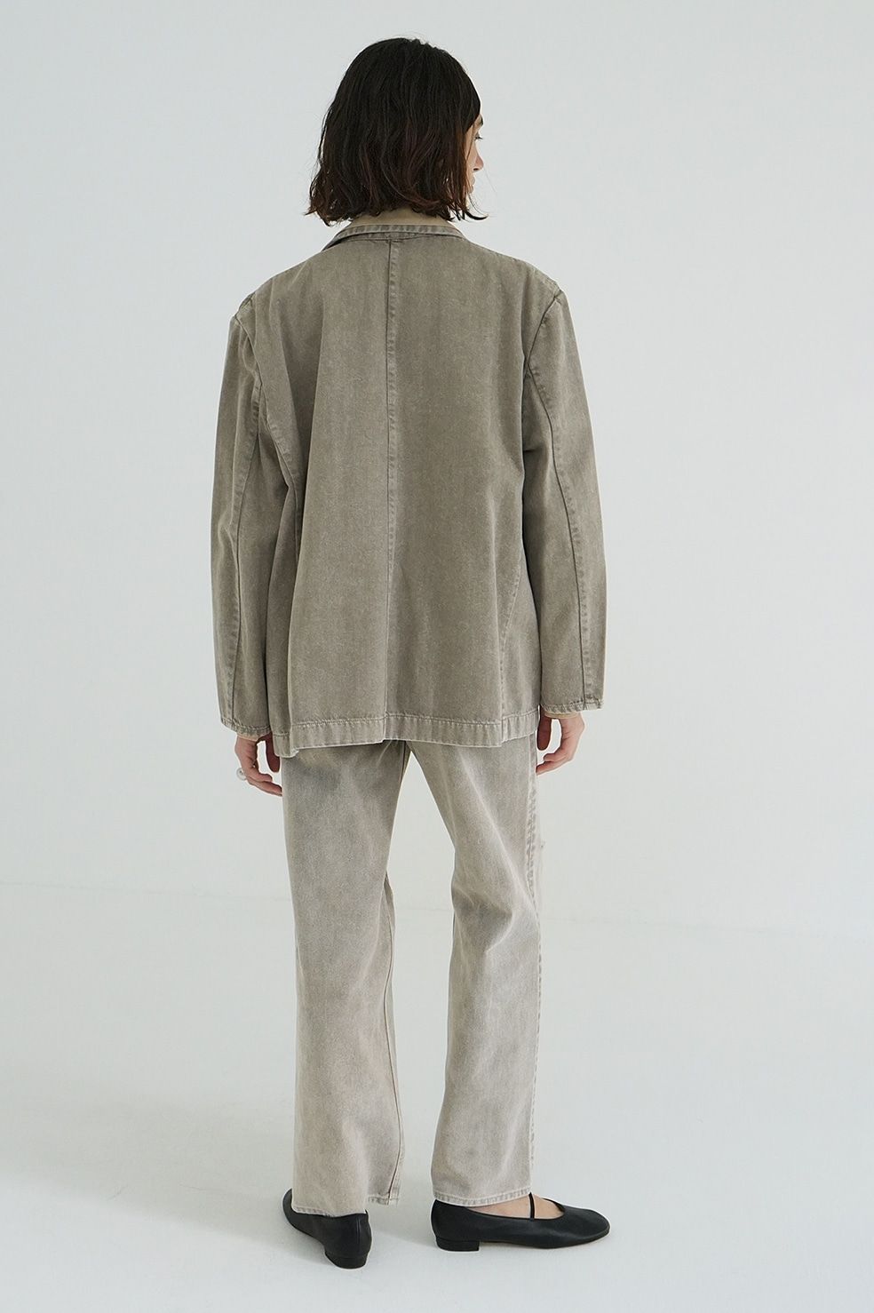 SLASH CUT DENIM PANTS BEIGE - スラッシュカット デニムパンツ