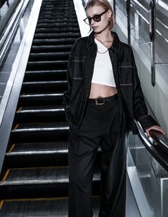デニムシャツ - STITCH BLACK DENIM SHIRT
