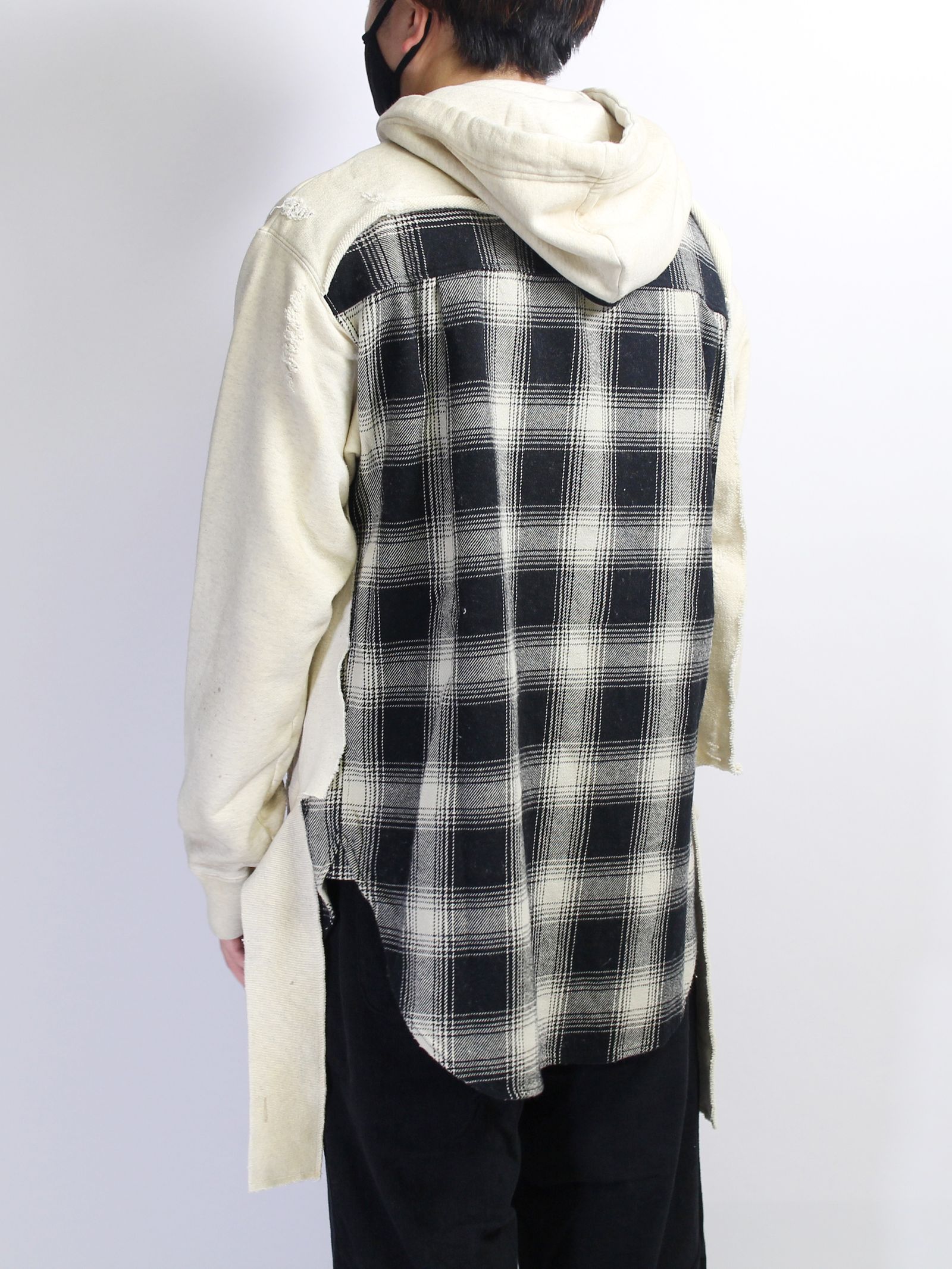 シャツコンバインド フーディー - Shirt Combined Hoodie WHITE