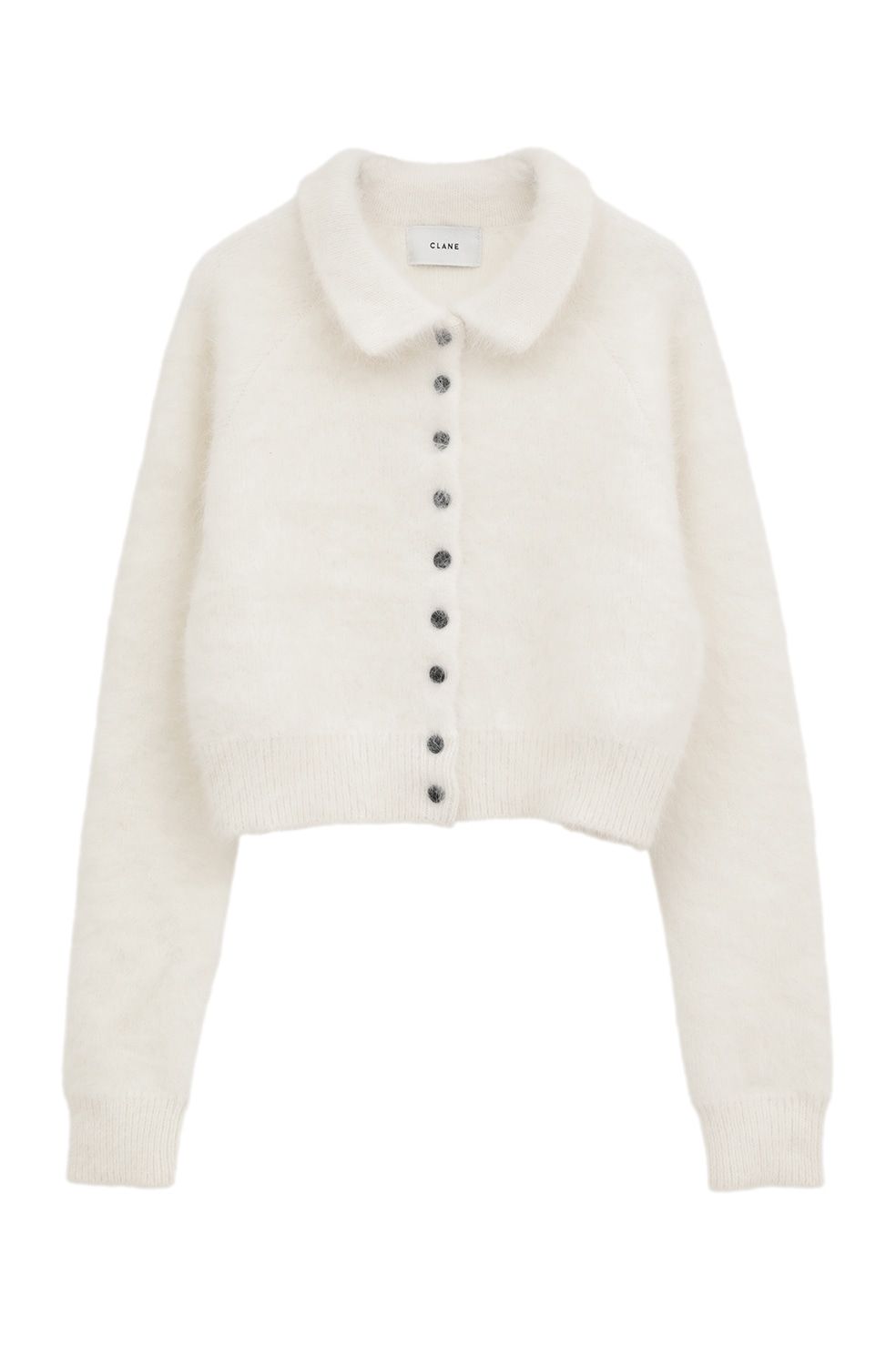 アンゴラニットカーディガン - ANGORA SHORT KNIT CARDIGAN (IVORY)